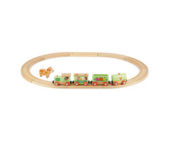 Janod Houten trein  (magnetisch) boerderij met rails
