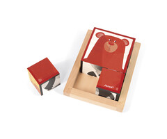 Janod Zigolos - houten blokkenpuzzel, bosdieren (6 stuks)