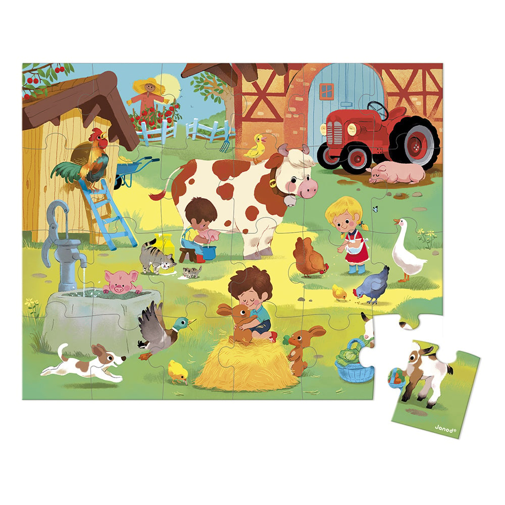 Puzzel op de boerderij, 24 stukjes, vanaf 3 jaar, op voorraad - Educatief Speelgoed
