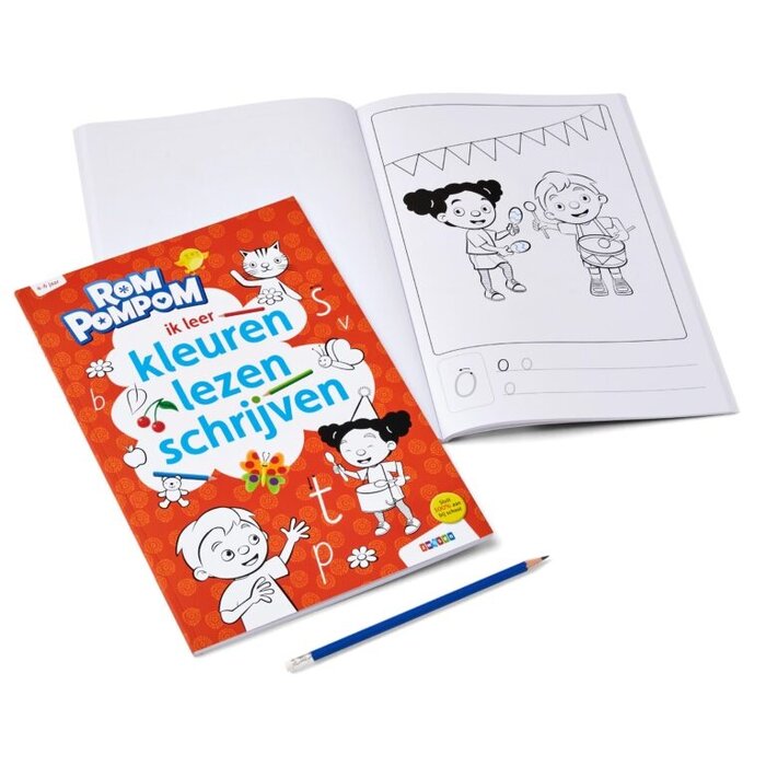 Rompompom Ik leer kleuren, lezen, schrijven