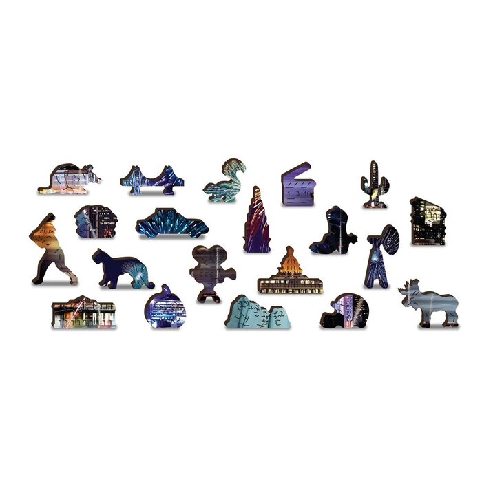 Wooden City Wooden City New York by Night - Houten puzzel  ( 505 stukjes)