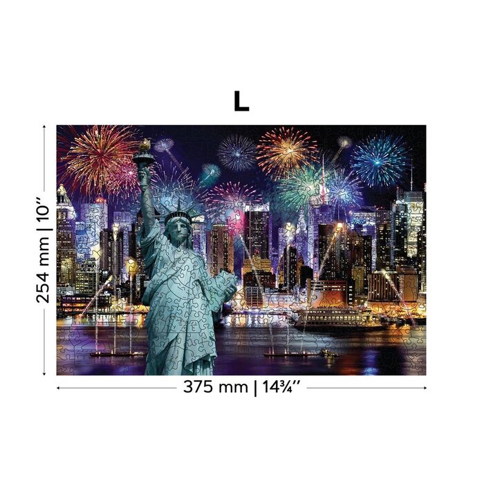 Wooden City Wooden City New York by Night - Houten puzzel  ( 505 stukjes)
