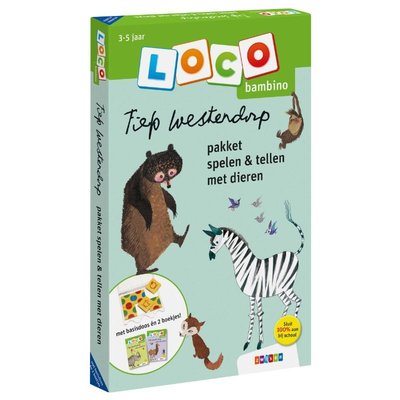 Loco Fiep Westendorp  pakket - basisdoos en 2 boekjes - spelen en tellen met dieren (bambino)