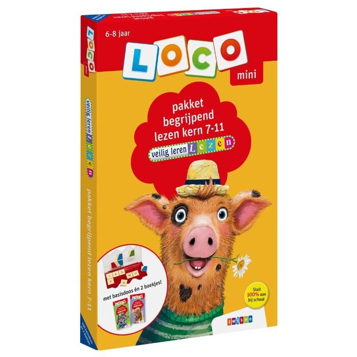 Loco Veilig Leren Lezen pakket - basisdoos en 2 boekjes - begrijpend lezen kern 7-11 (mini)