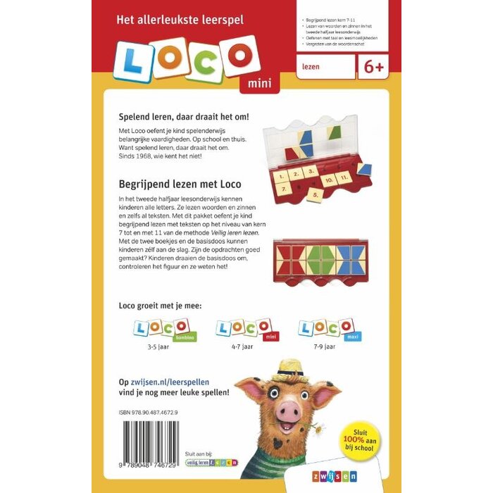 Loco Veilig Leren Lezen pakket - basisdoos en 2 boekjes - begrijpend lezen kern 7-11 (mini)