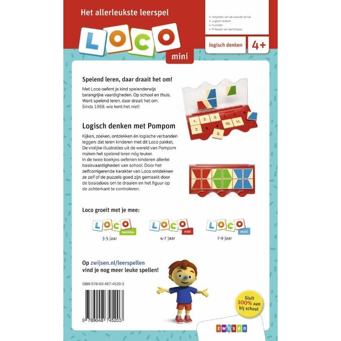 Loco Rompompom pakket - basisdoos en 2 boekjes - logisch denken (mini)
