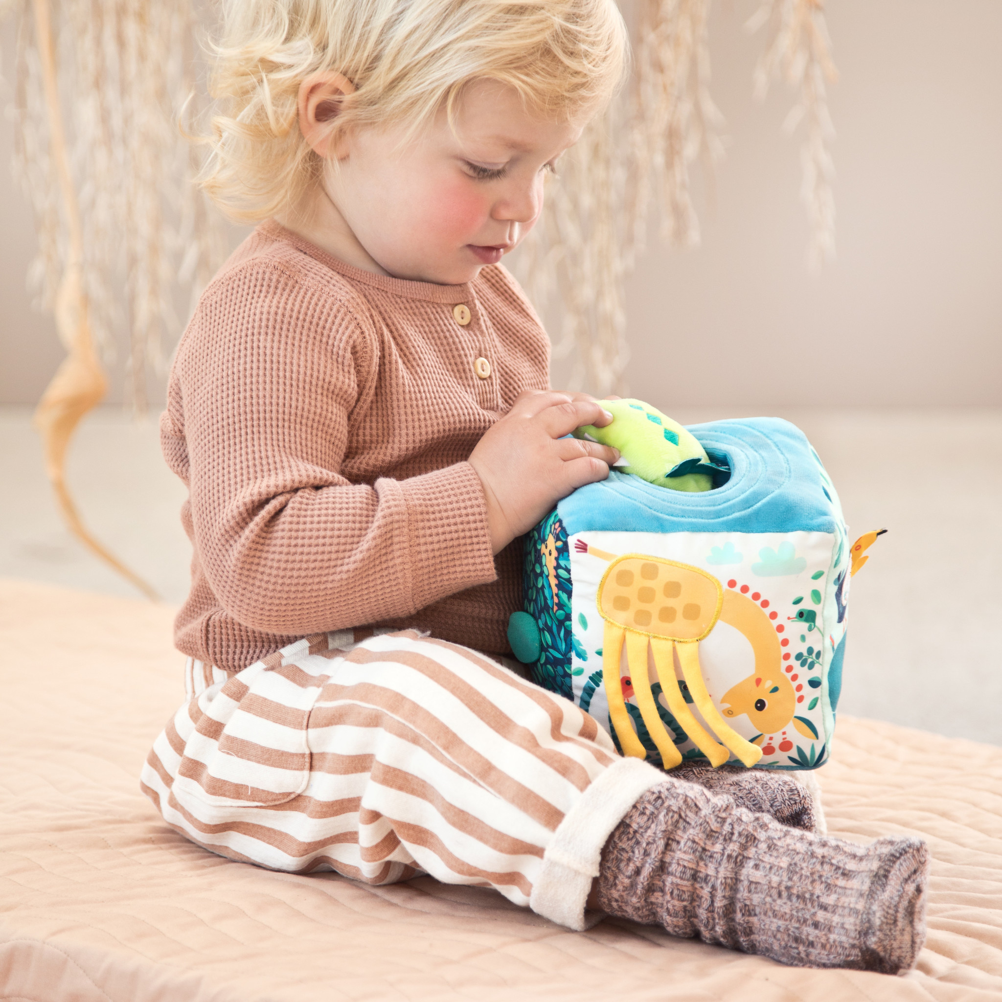 LILLIPUTIENS Jungle Soundkubus - Interactief Speelgoed Voor Baby's Vanaf 9 Maanden