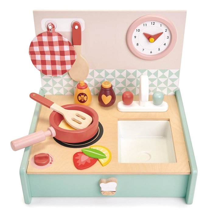 Tender Leaf Toys Houten speelgoed- keukentje (inschuifbaar)