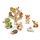 Houten speelgoed -  balans/evenwichtsspel - stapelboom met tuinfiguren