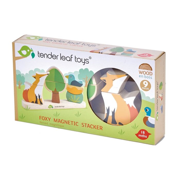 Tender Leaf Toys Houten speelgoed - magnetische stapelaar - vos