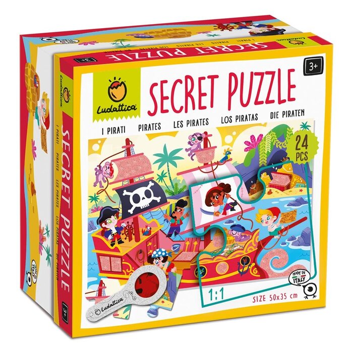 Ludattica Puzzel met geheimen - dino's (24 stukjes)