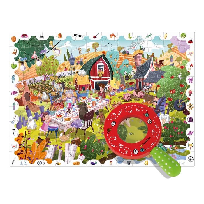 Ludattica Detective puzzel - boerderij (108 stukjes)