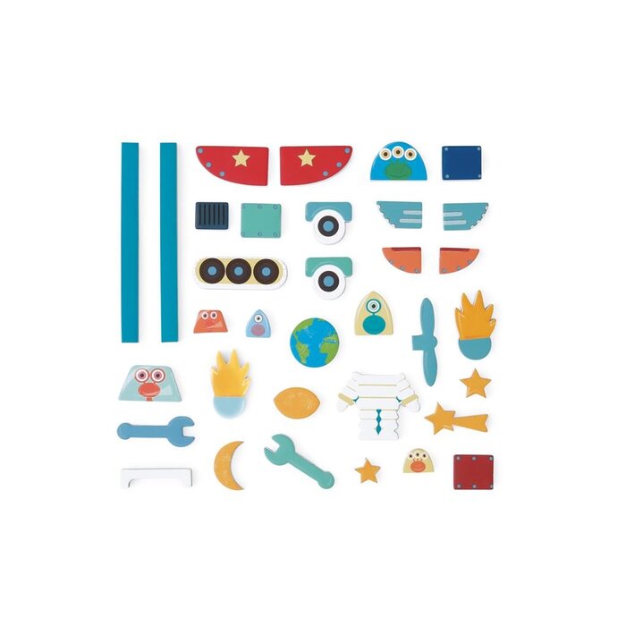 Scratch Magneetpuzzel/boek - mix & match ruimte avontuur