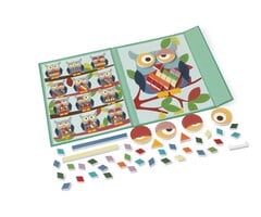 Scratch Magneetpuzzel - kleuren en vormen uil