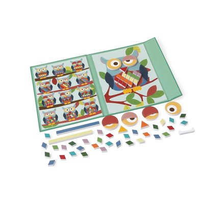 Scratch Magneetpuzzel - kleuren en vormen uil