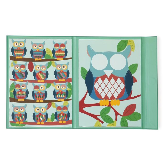 Scratch Magneetpuzzel - kleuren en vormen uil