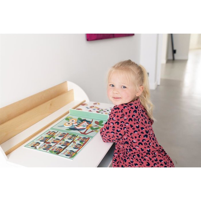 Scratch Magneetpuzzel - kleuren en vormen uil