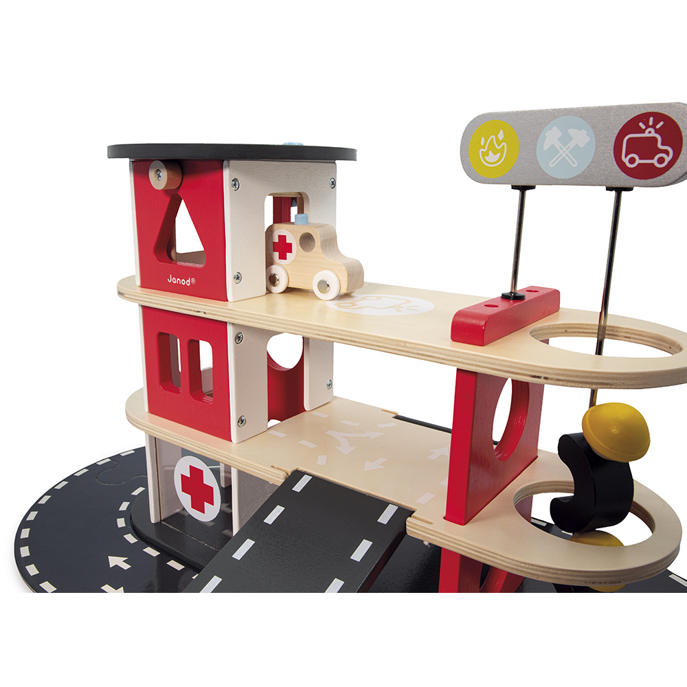 pijnlijk Groot Worstelen Janod, Houten speelgoed - moderne trendy brandweerkazerne, 2+ - Educatief  Speelgoed
