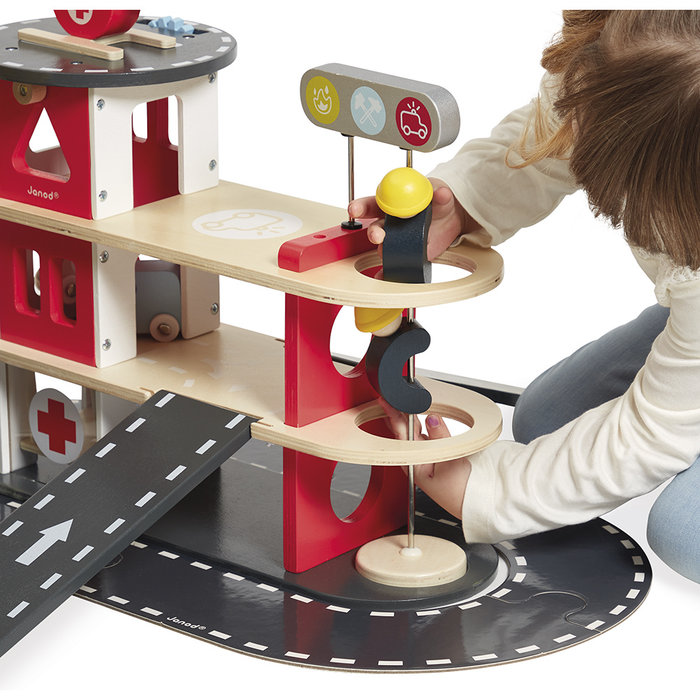 Janod Houten speelgoed - brandweerkazerne