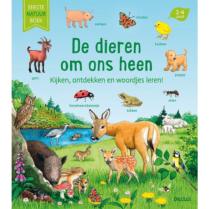 Deltas Kijk-, zoek- en leerboek voor peuters en kleuters - de dieren om ons heen