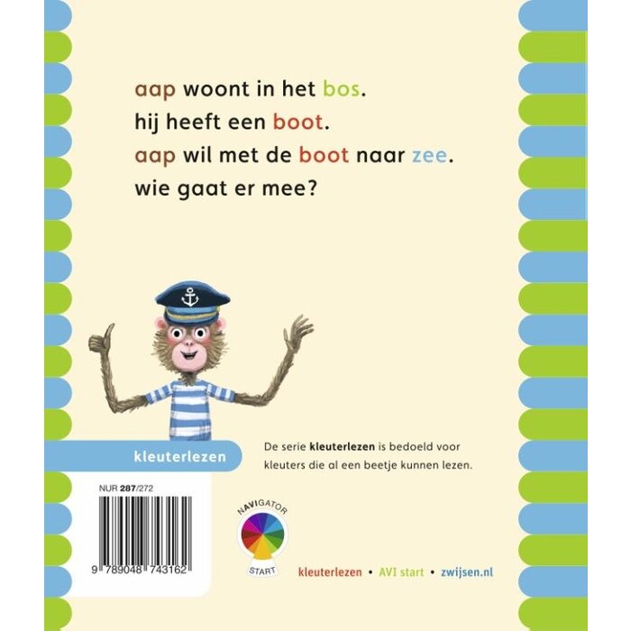 Zwijsen Kleuterlezen - Met aap naar zee - AVI start (3-5, 6-7 jaar)