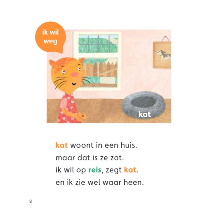 Zwijsen Kleuterlezen - Kat gaat op reis - AVI start (3-5, 6-7 jaar)