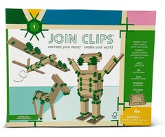 JOIN CLIPS Basis, Pro editie - 400 clips + 80 houten (bouw)plankjes + speel-opbergkleed