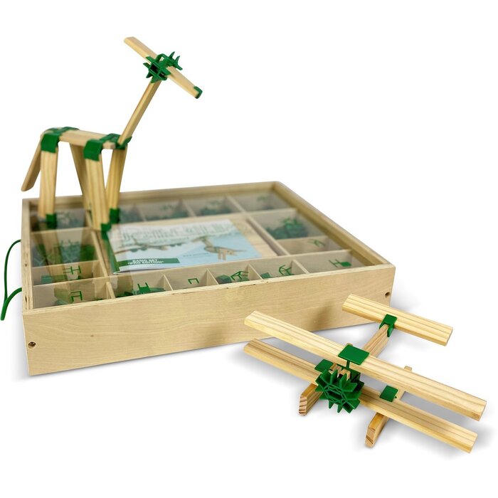 JOIN CLIPS Basis, Pro editie - 400 clips + 80 houten (bouw)plankjes + speel-opbergkleed