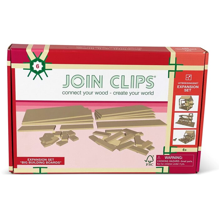 JOIN CLIPS Uitbreidingsset - bouwplaten en plankjes