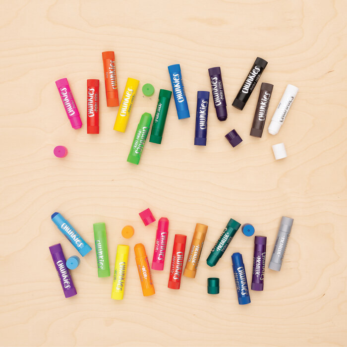 Ooly Chunkies verf sticks variatie - 12 classic, 6 neon, 6 metallic
