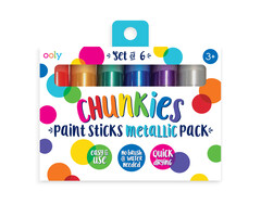 Ooly Chunkies verf sticks - metallic, 6 stuks