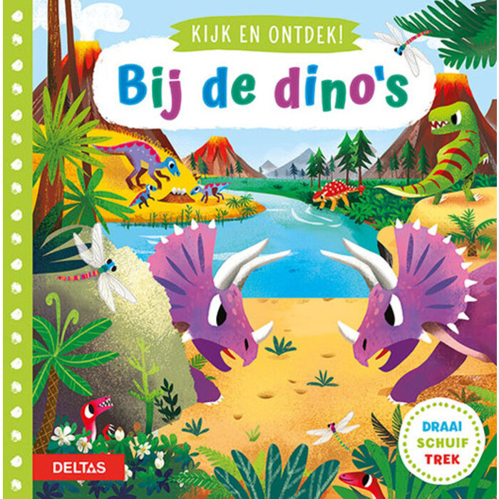 Deltas Kijk en ontdek - bij de dino's (draai, schuif en trek)