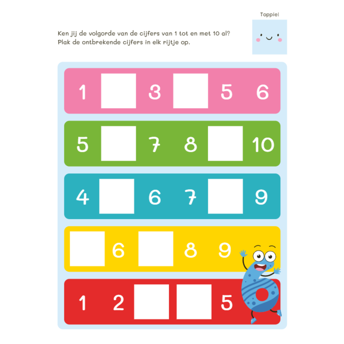 Deltas Oefenboek met herbruikbare stickers - tellen van t tot 10 (5-6 jaar)