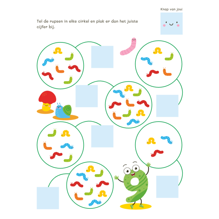 Deltas Oefenboek met herbruikbare stickers - tellen van t tot 10 (5-6 jaar)