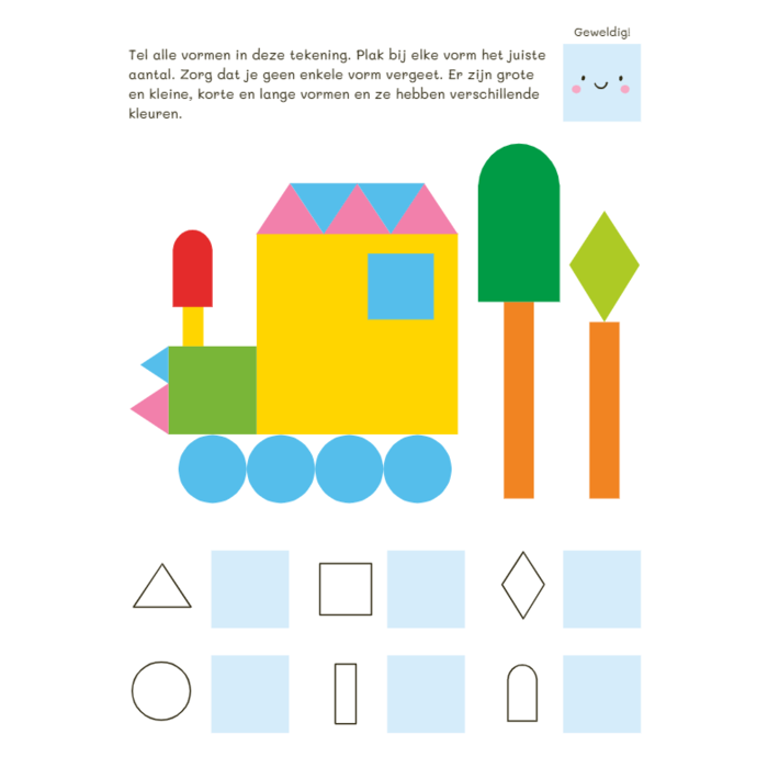 Deltas Oefenboek met herbruikbare stickers - tellen van t tot 10 (5-6 jaar)