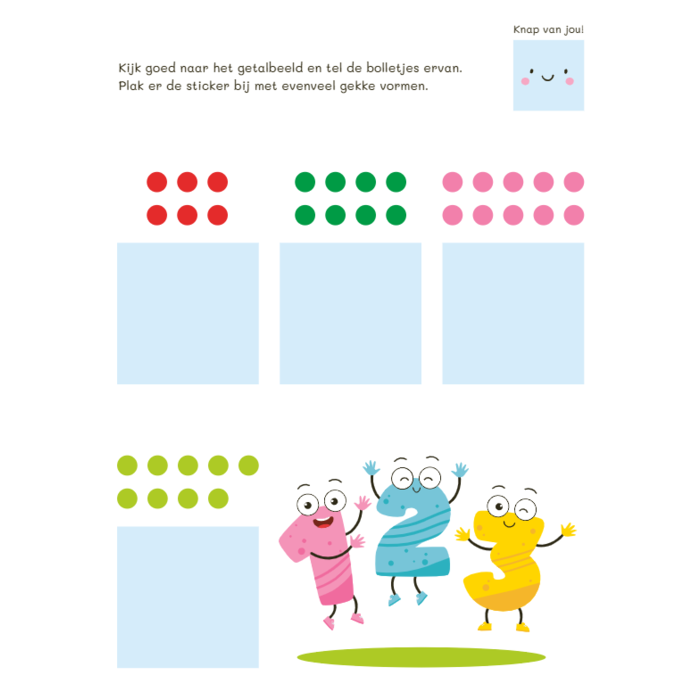 Deltas Oefenboek met herbruikbare stickers - tellen van t tot 10 (5-6 jaar)