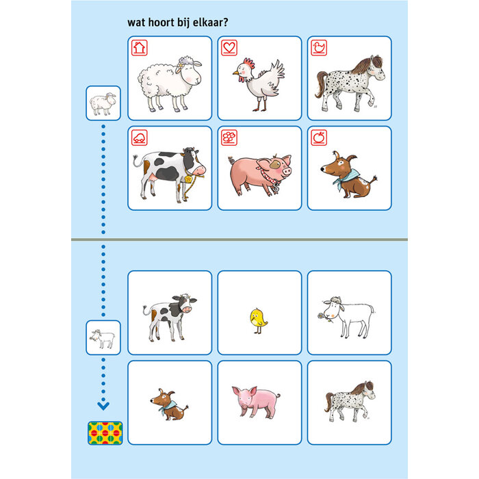 Loco Pakket - Fien & Teun - basisdoos met 2 boekjes - op de boerderij (bambino)