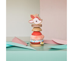 Lilliputiens Houten en stoffen stapelpiramide - Stella