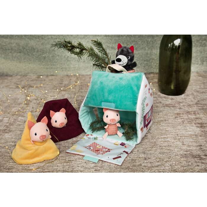 Lilliputiens Stoffen huis - de wolf en de 3 biggetjes