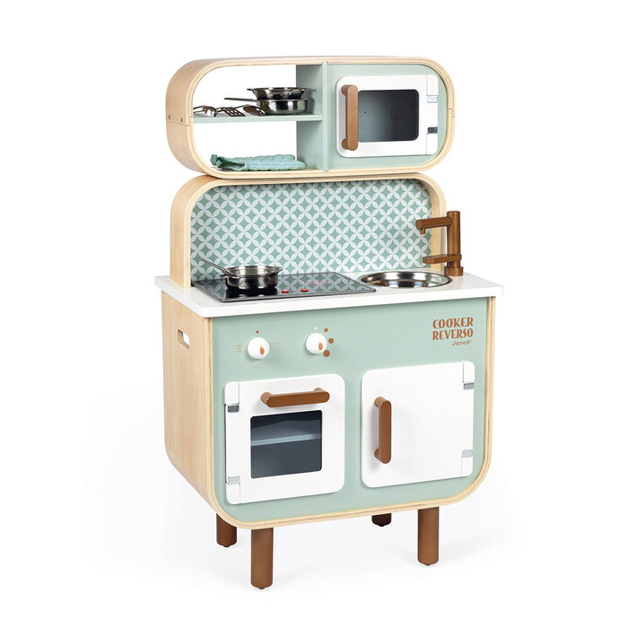 Janod Big Cooker Reverso - Houten speelgoed keukentje