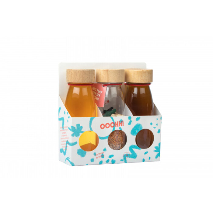 Petit Boum 3 sensorische flessen - Wood