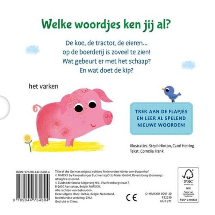 Deltas Mijn eerste woordjes - op de boerderij (kartonboekje met flapjes)