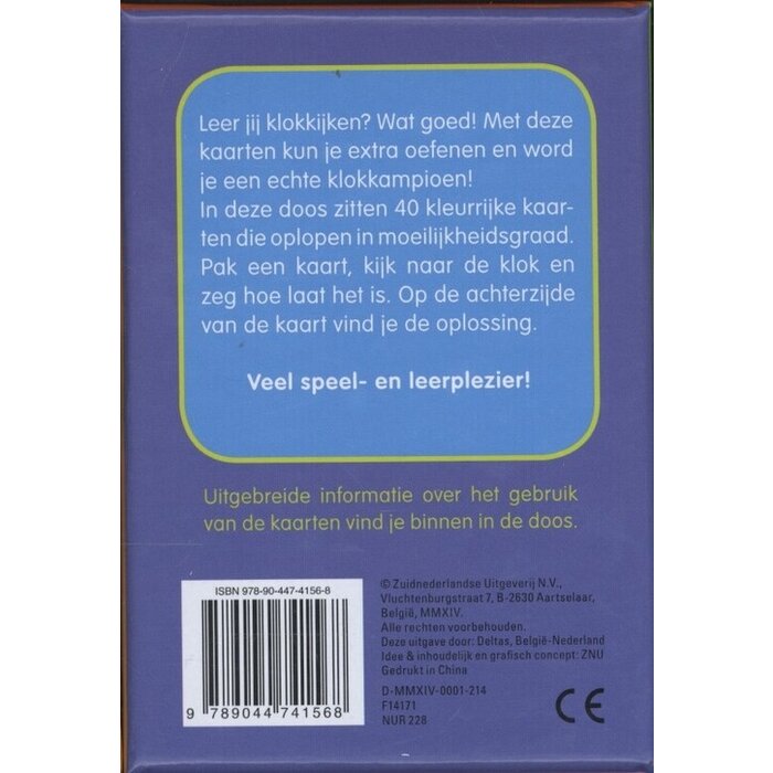 Deltas Speel- en leerkaarten - Ik oefen met de klok (6-9 j.)