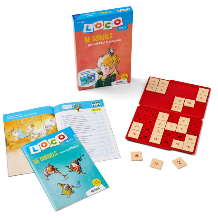 Loco Pakket - de Gorgels -  basisdoos met 2 boekjes - taal en rekenen (maxi)