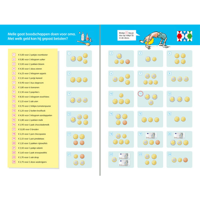 Loco Pakket - de Gorgels -  basisdoos met 2 boekjes - taal en rekenen (maxi)