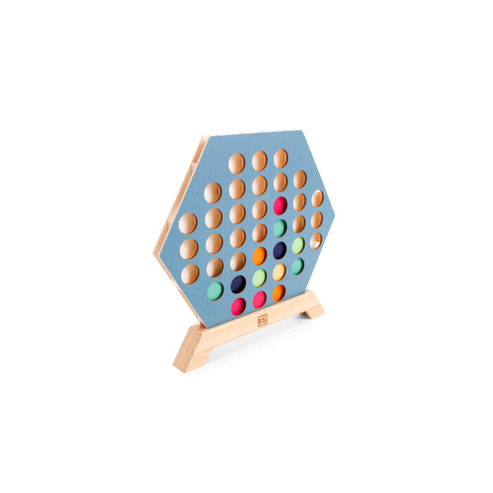 BS Toys Houten speelgoed - 3 bij elkaar (variant van 4 op een rij)