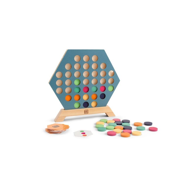 BS Toys Houten speelgoed - 3 bij elkaar (variant van 4 op een rij)