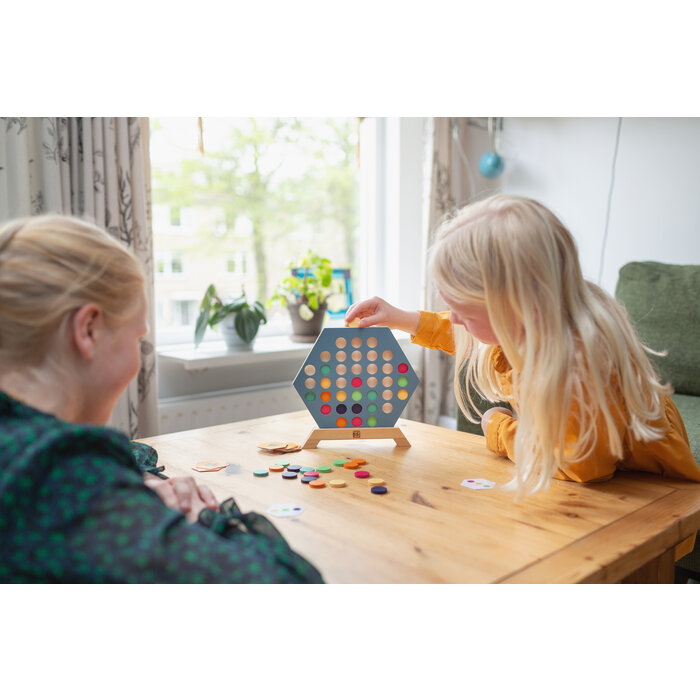 BS Toys Houten speelgoed - 3 bij elkaar (variant van 4 op een rij)