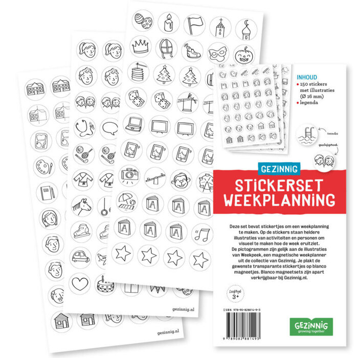 Gezinnig Stickerset - weekplanning