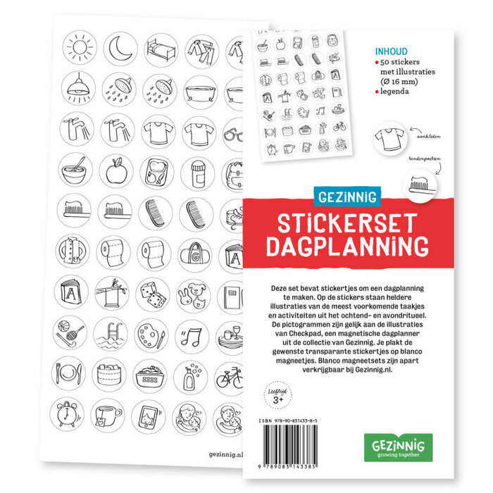 Gezinnig Stickerset - dagplanning